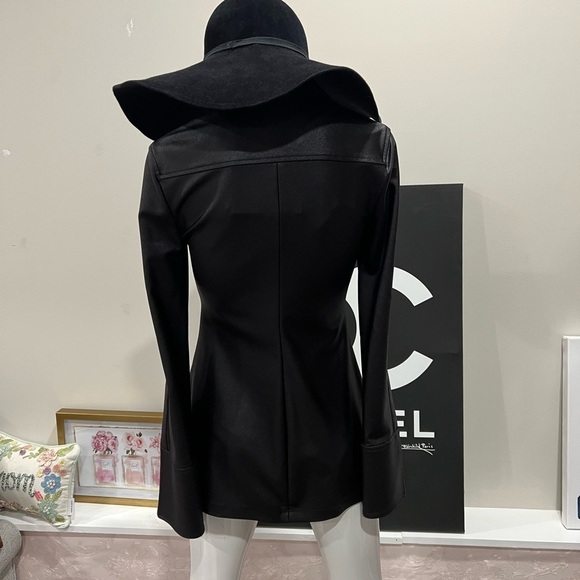 ALEXANDER WANG  crystal-embellished split-cuff shirt 1CC1221550-00. - Picture 7 of 16